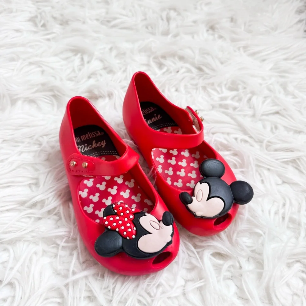 Mini Melissa x Disney Minnie Mouse Jelly Mary Jane Shoes Toddler Size 7